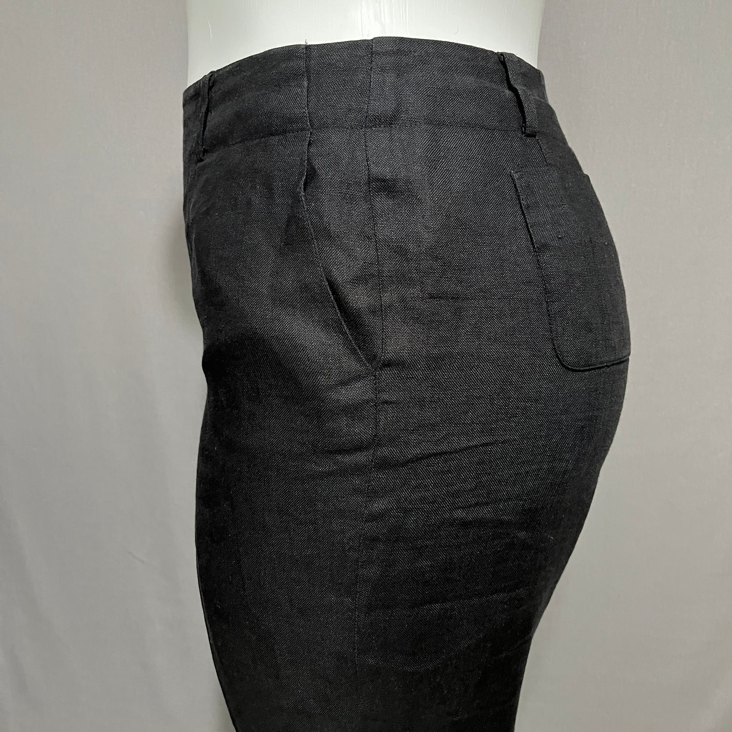 Talbots Black 100% Linen Pants Sz-16