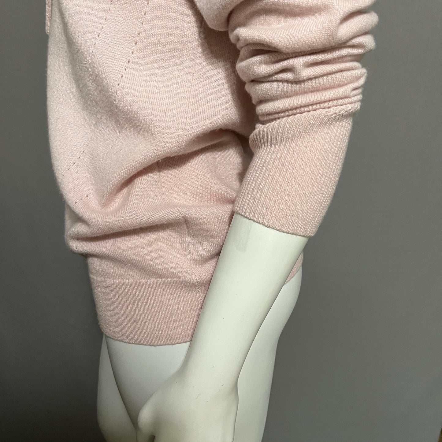 Banana Republic Pastel Pink Cashmere Hooded Lightweight Sweater Sz-Small