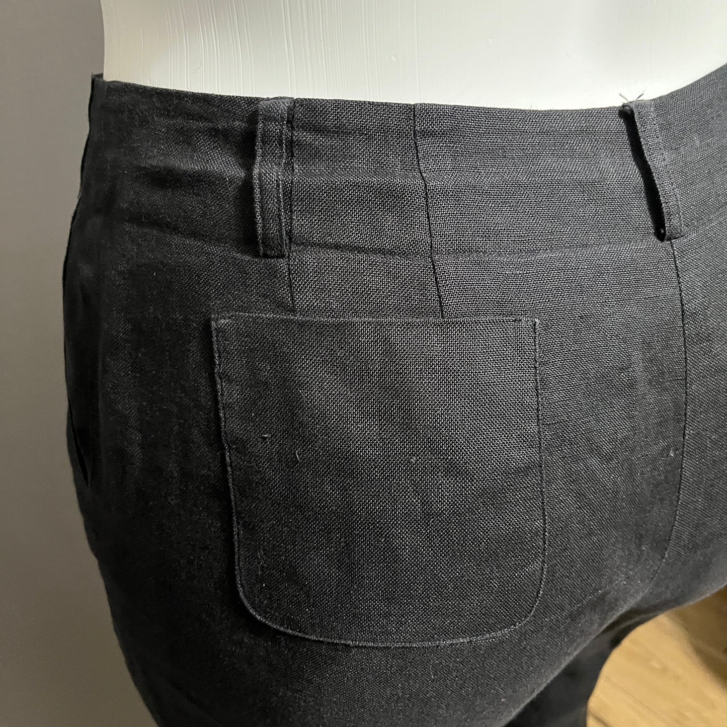 Talbots Black 100% Linen Pants Sz-16