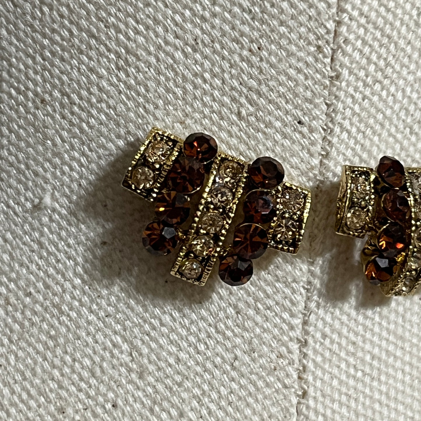 Elegant Brown and Gold Earrings