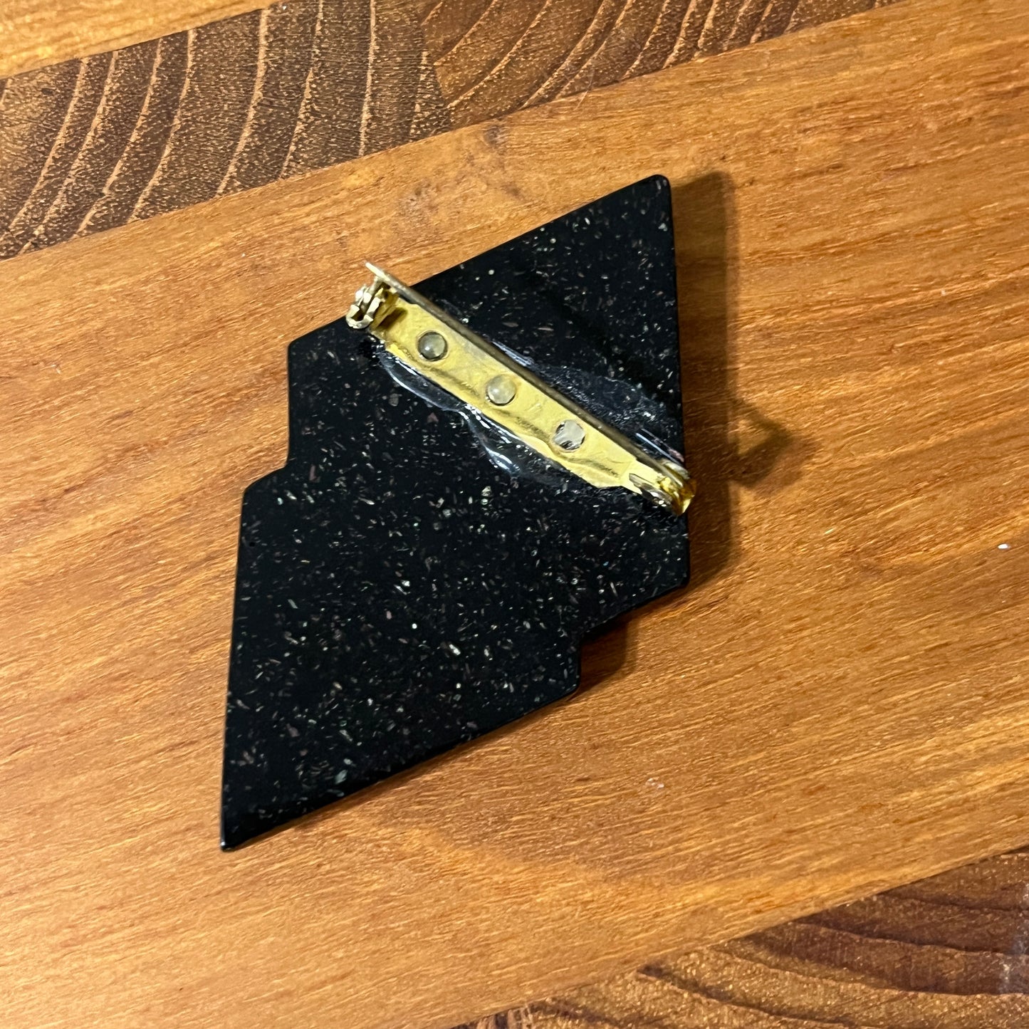Vintage Geometric Brooch in Earth Tones