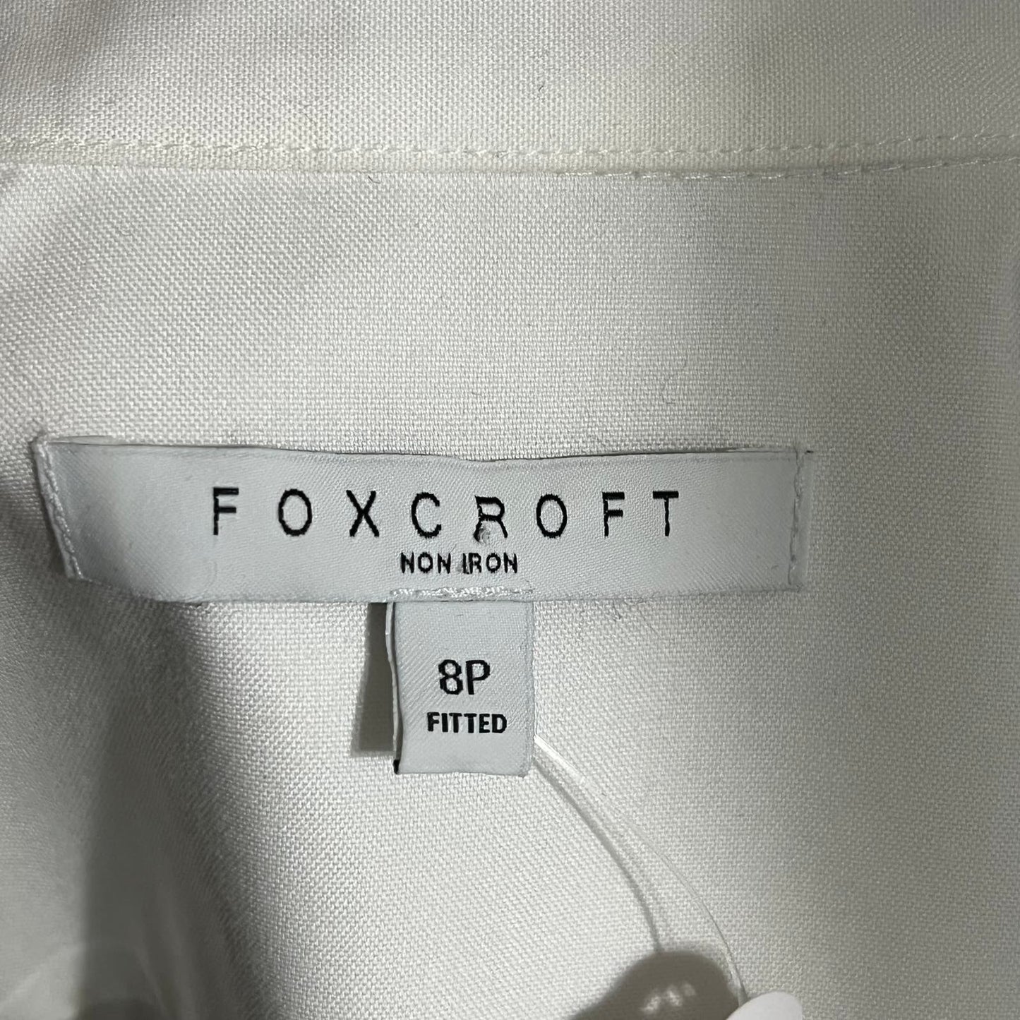 Foxcroft No Iron 100% Cotton Button Front Shirt Sz-8 Petite
