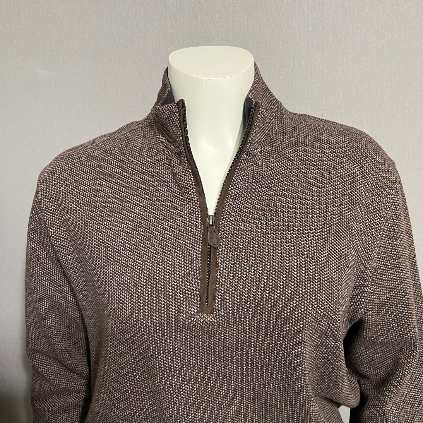 Jos. A. Bank Men's Dark Brown Zip-Up Sweater