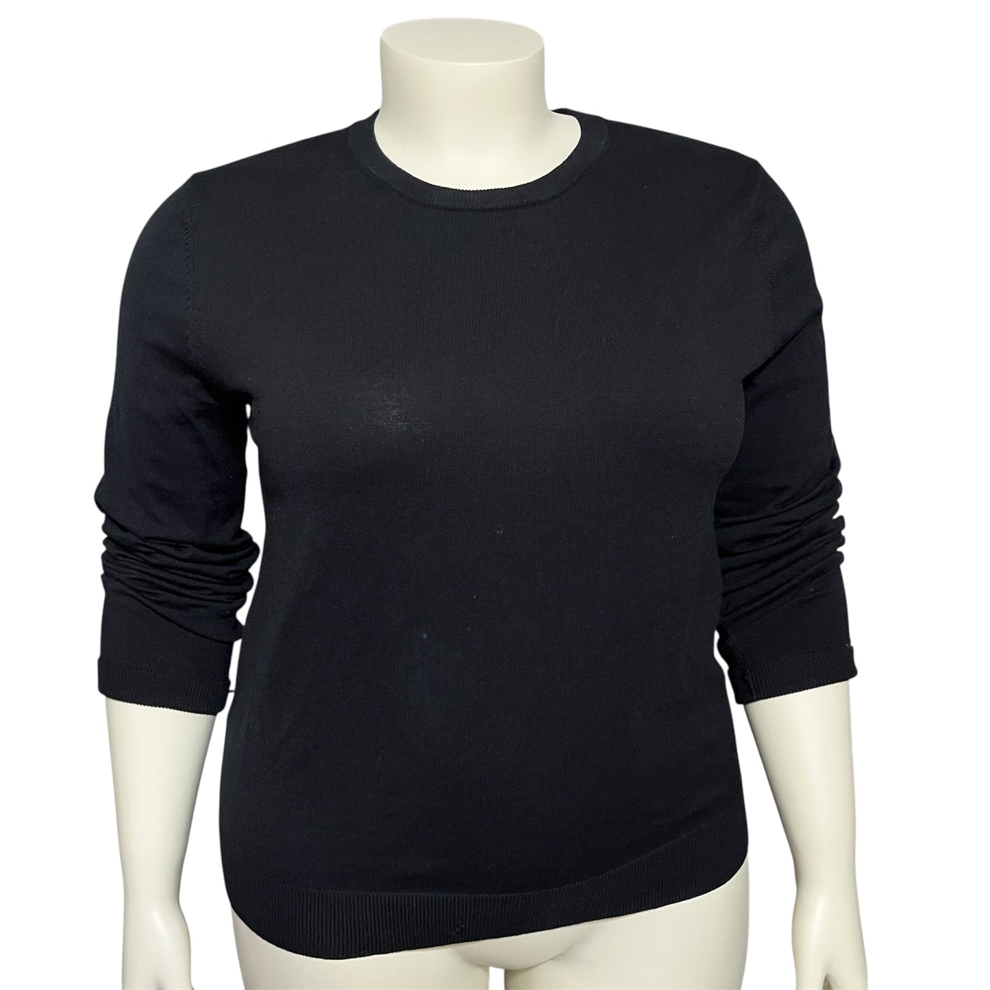 2- Isaac Mizrahi Silk Cotton Blend Crew Neck Lightweight Sweaters Sz-XL (Red & Black)