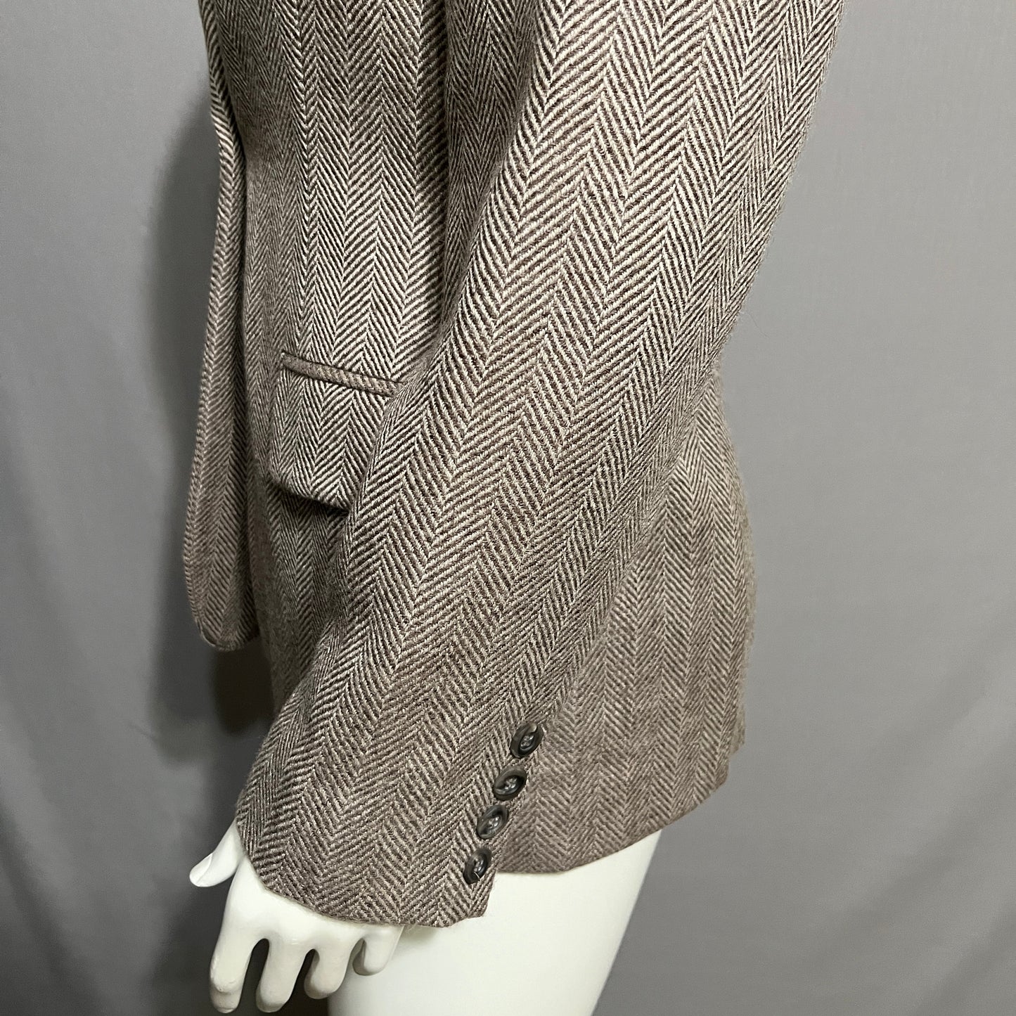 Jones New York Taupe Herringbone Blazer