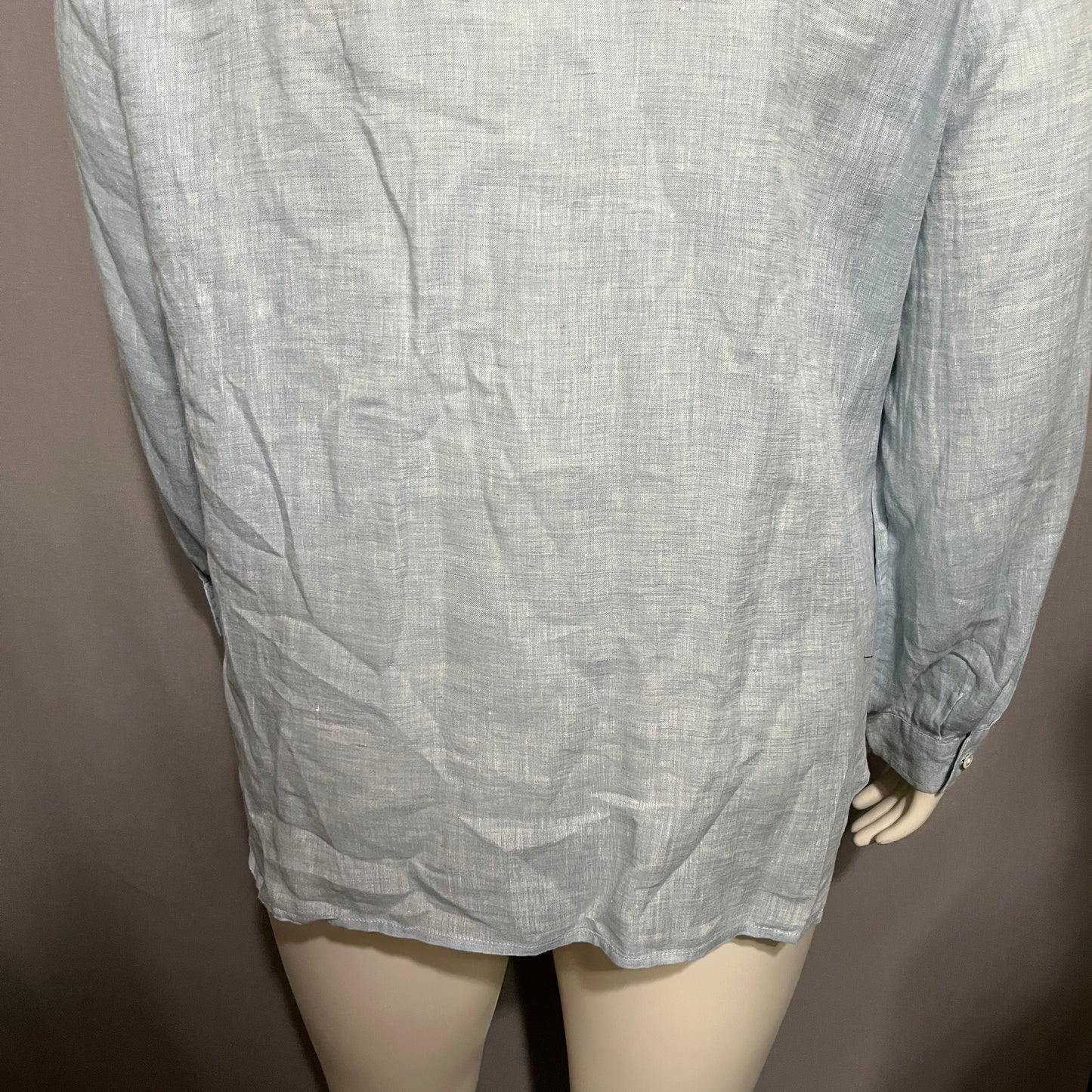 J.Jill Light Blue Linen Shirt Sz-XL
