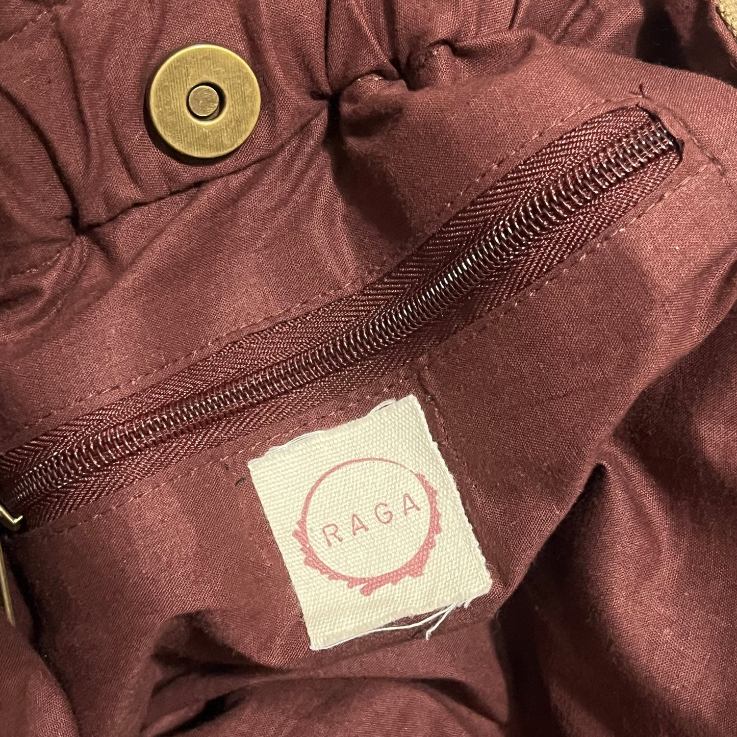 Raga 100% Cotton Embroidered Large Tote Bag-One Size