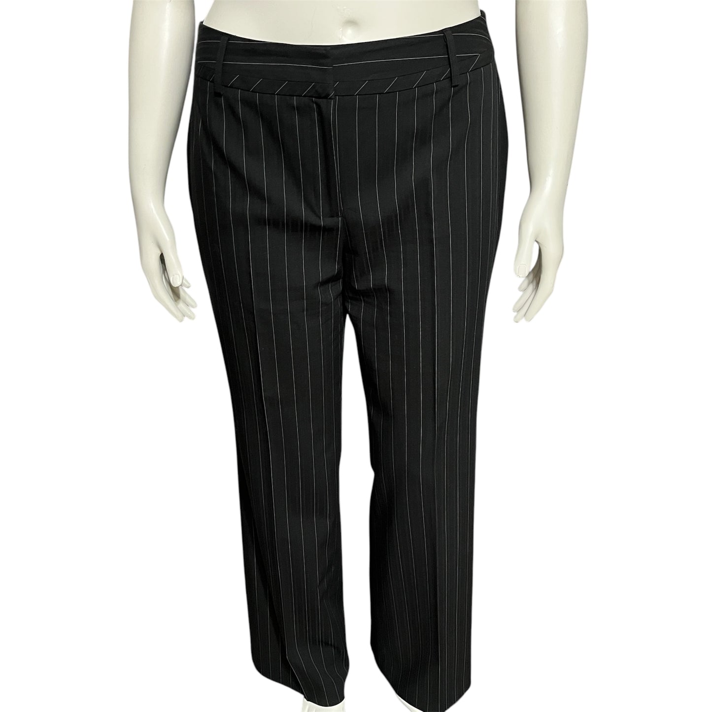 Josephine Chaus Pinstriped Career Straight Leg Pants Sz-12