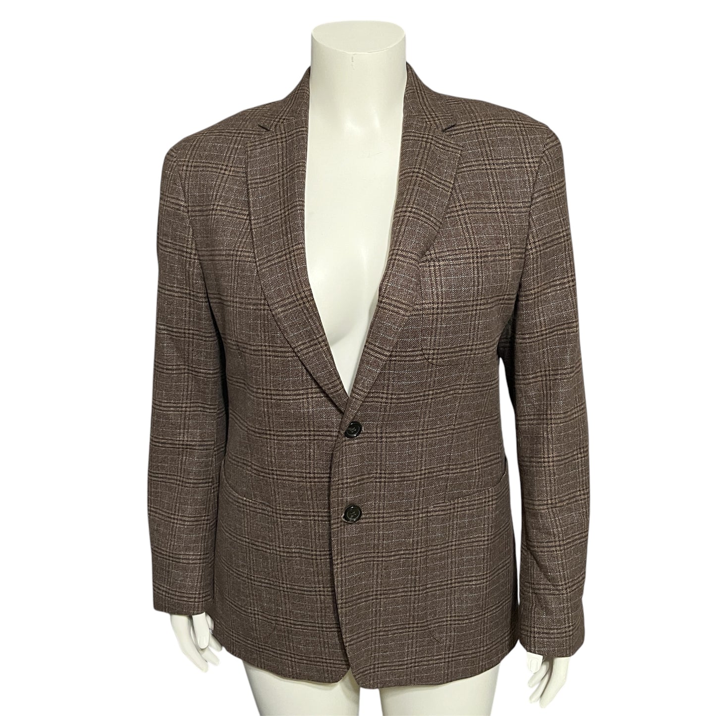 Banana Republic 100% Cotton Plaid Unisex Blazer Sz-Medium/Large 42S