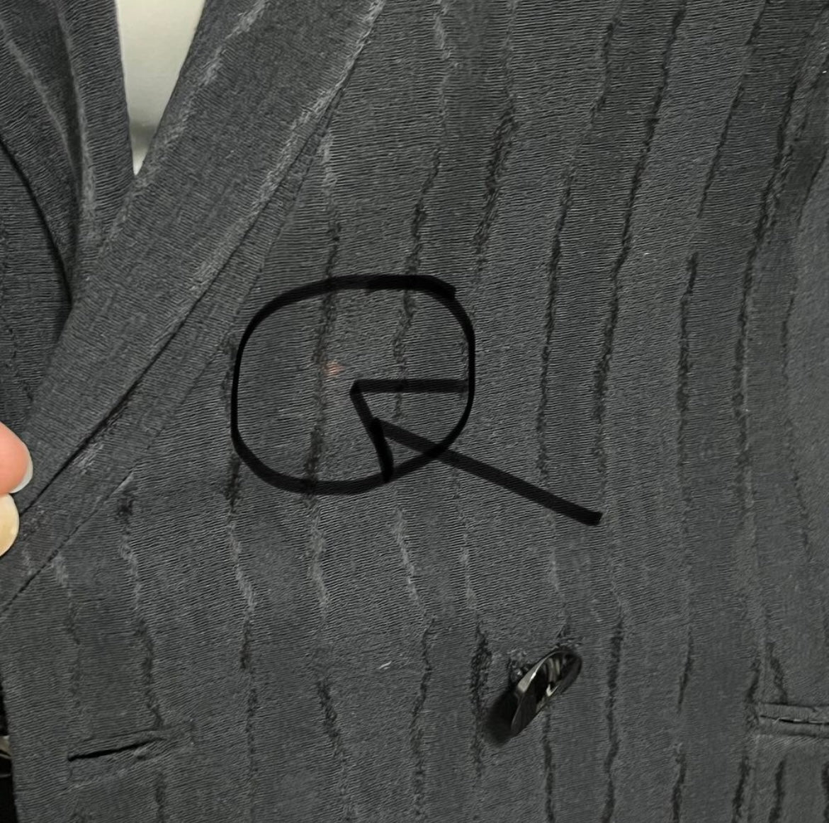 Amelia Toro Cinched Pinstriped Wool Linen Blazer Sz-10
