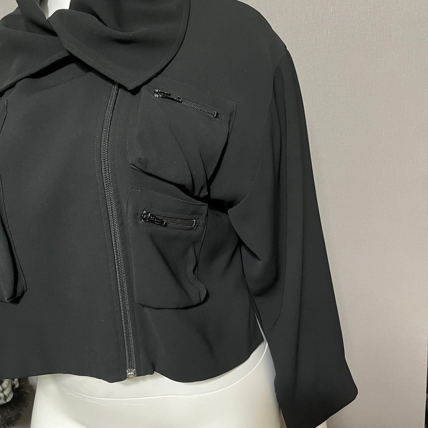 Ivan Grundahl Black Zipper Jacket Sz-1X/2X