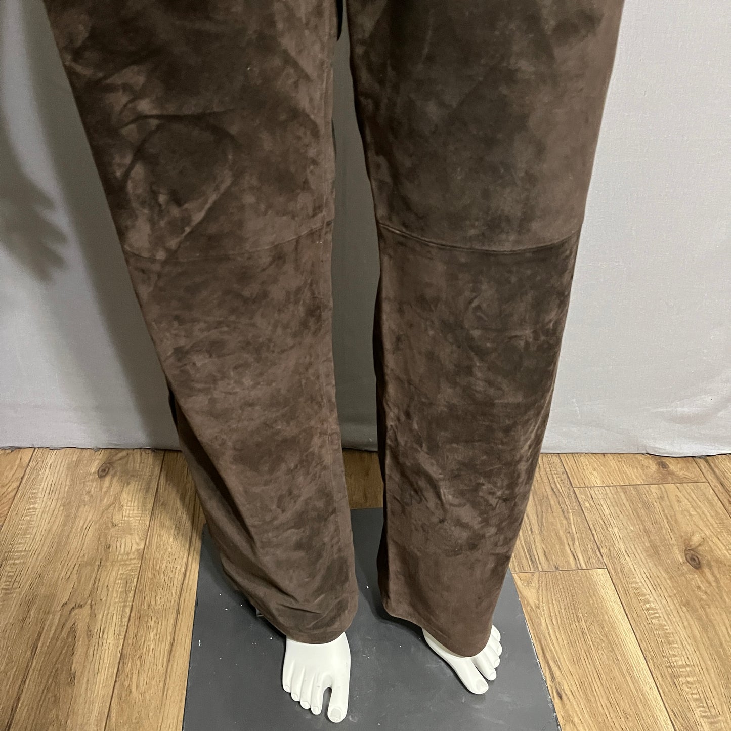 Nine West Chocolate Suede Straight Leg Pants Sz-16