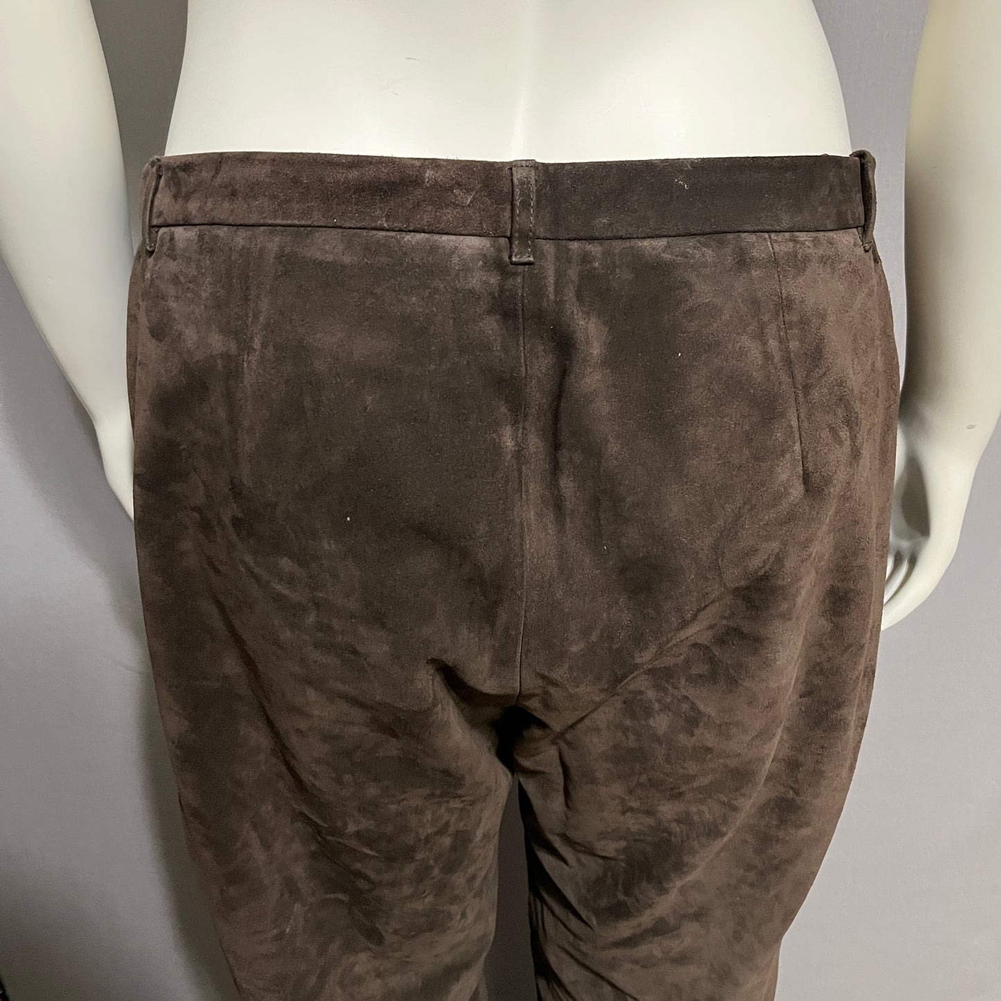 Nine West Chocolate Suede Straight Leg Pants Sz-16