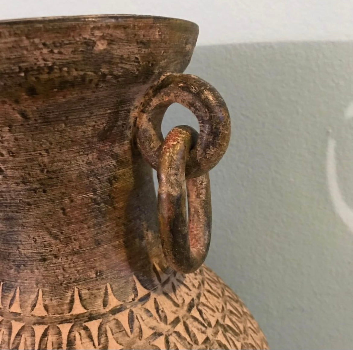 Large Antique Vessel Vase