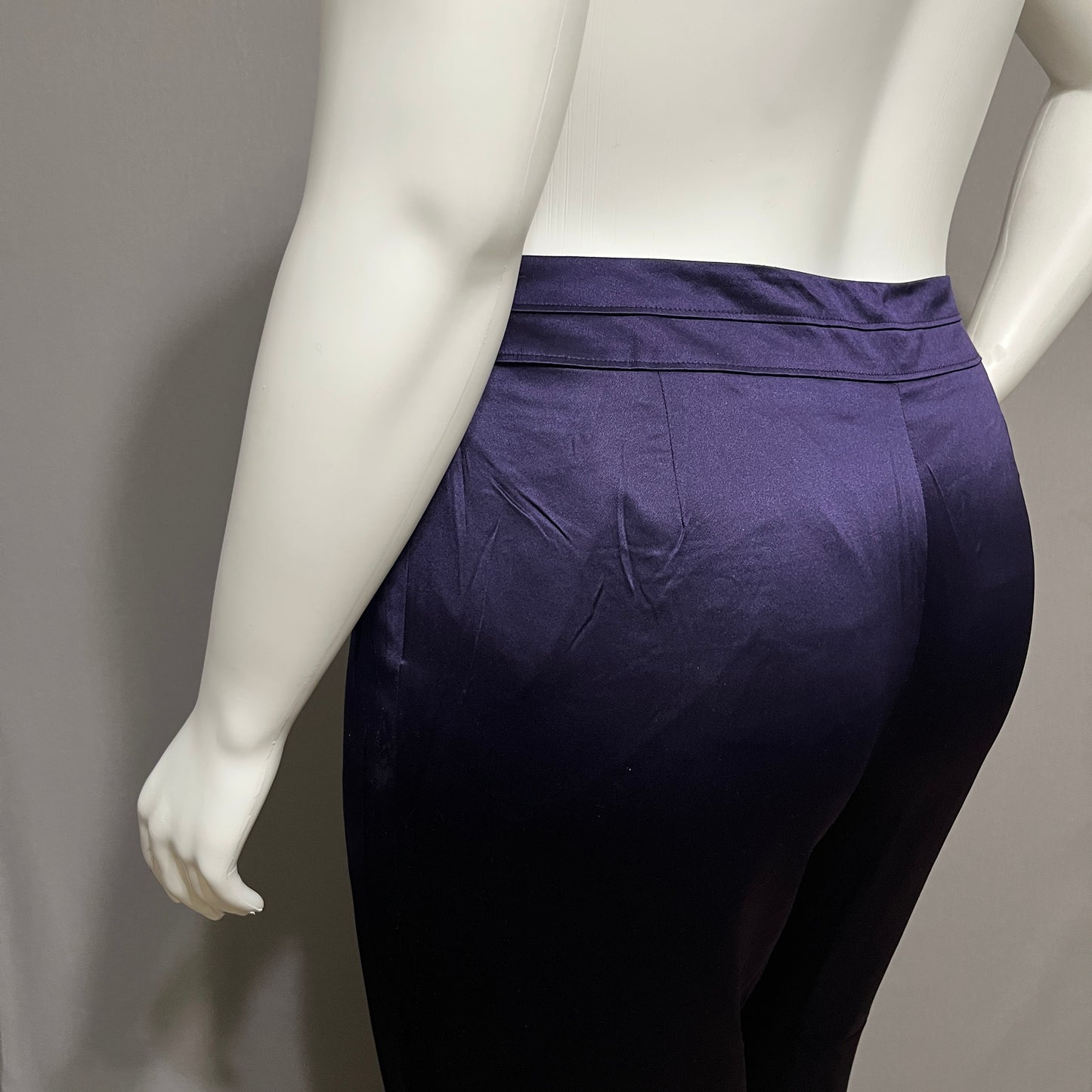 Talbots 100% Pure Silk Purple Dressy Pants Sz-14W