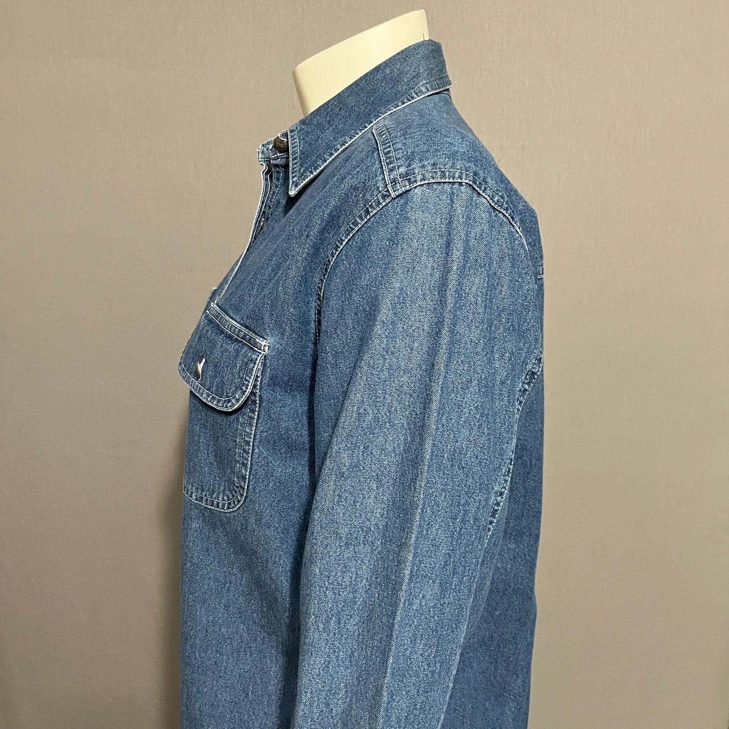 Tapemeasure 100% Cotton Allover Denim Shirt Sz-Medium