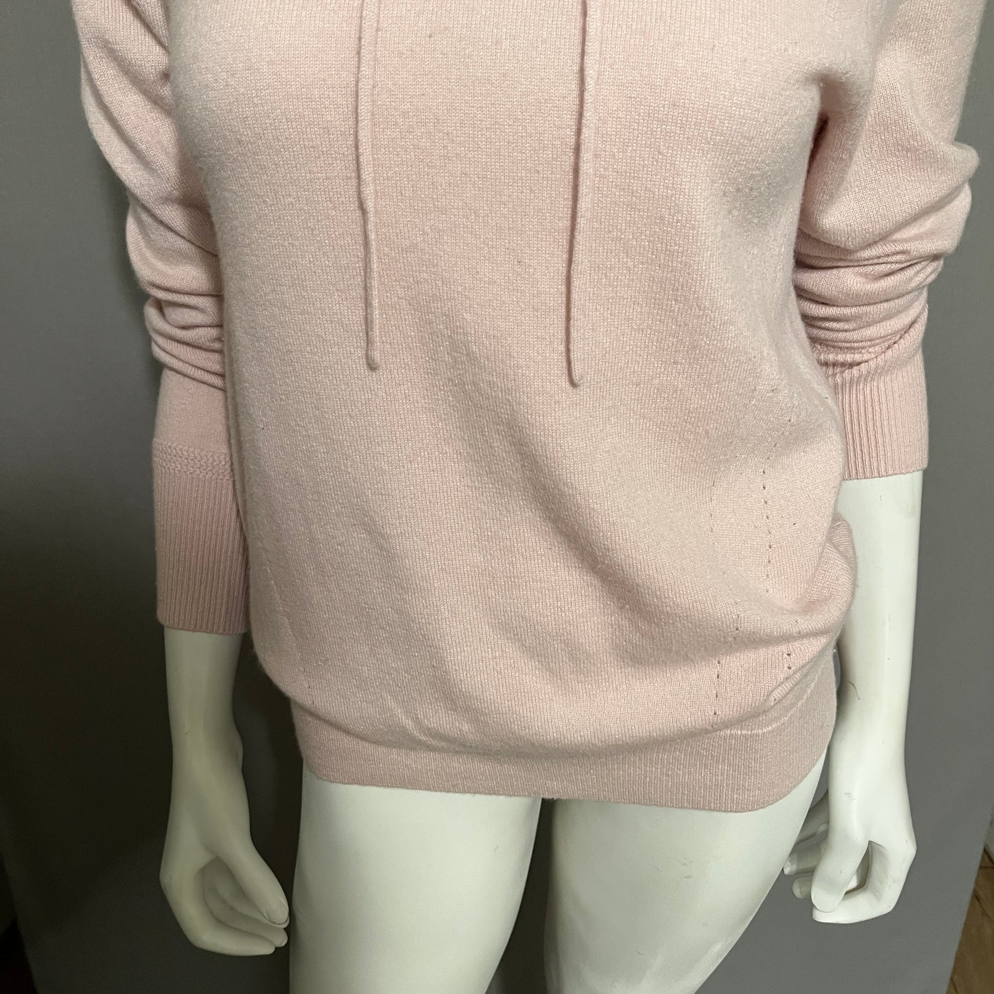 Banana Republic Pastel Pink Cashmere Hooded Lightweight Sweater Sz-Small