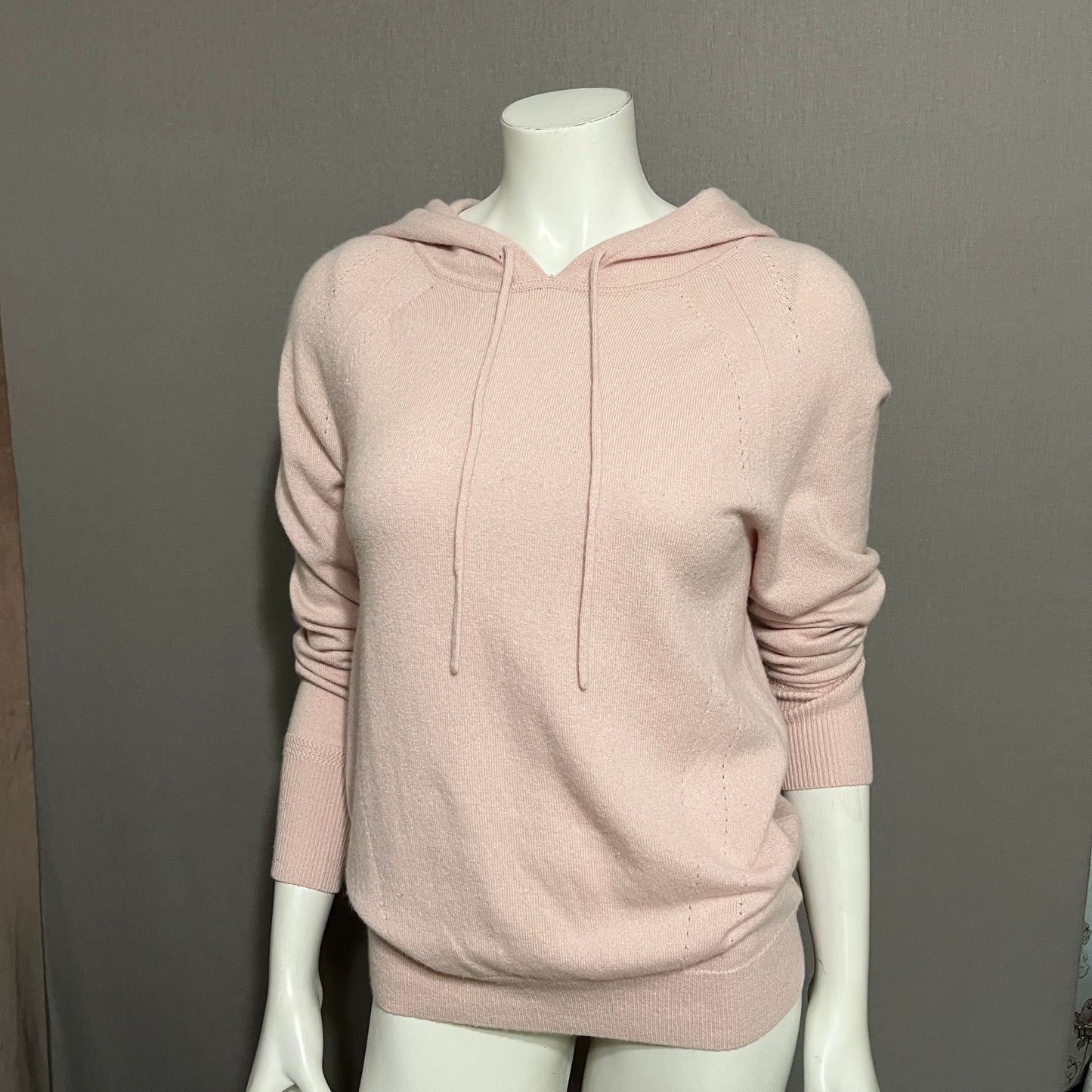 Banana Republic Pastel Pink Cashmere Hooded Lightweight Sweater Sz-Small