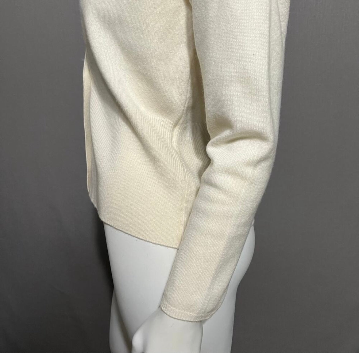 Talbots Cream 100% Cashmere One Button Cardigan Sz-Small Petite