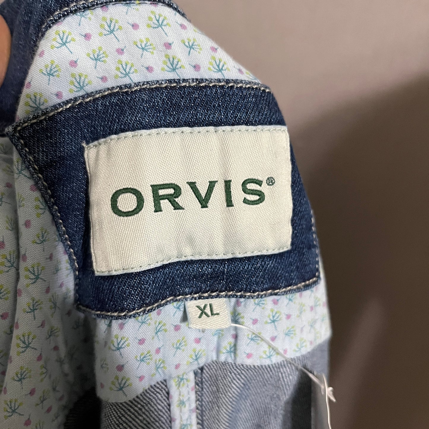 Orvis Denim Cotton Jacket Sz-XL
