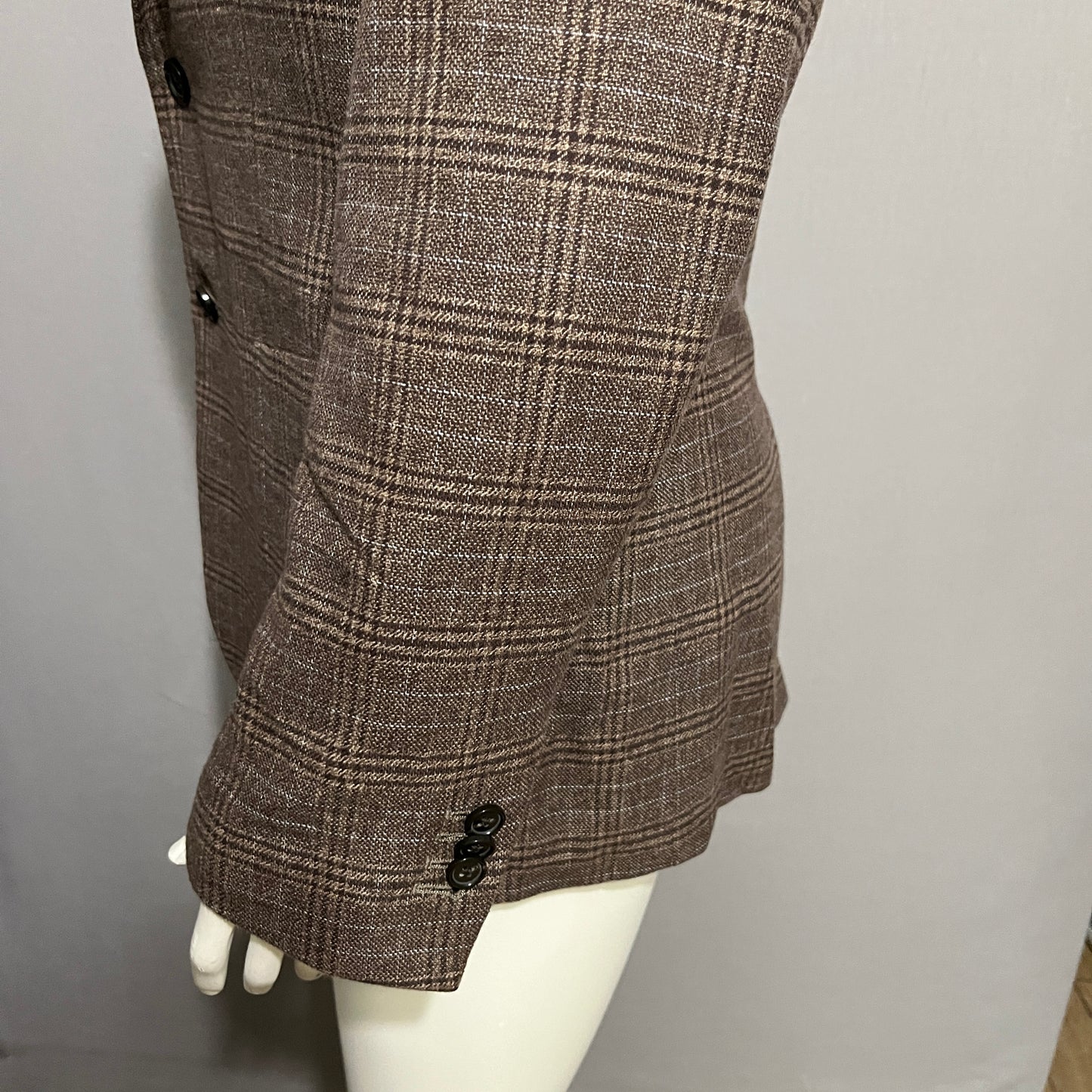 Banana Republic 100% Cotton Plaid Unisex Blazer Sz-Medium/Large 42S