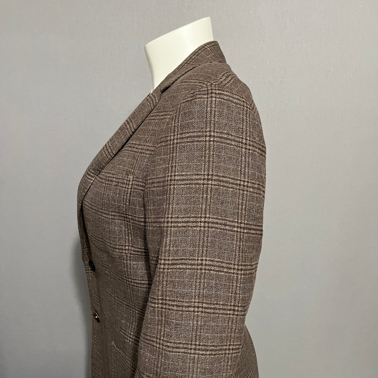 Banana Republic 100% Cotton Plaid Unisex Blazer Sz-Medium/Large 42S