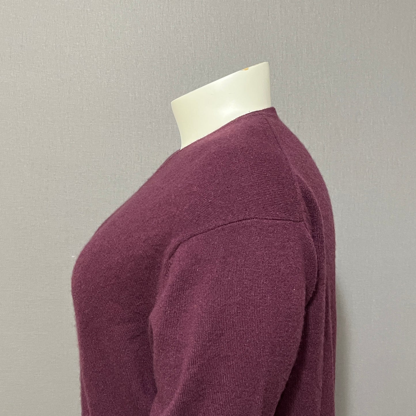 Club Room Burgundy V-Neck 100% Cashmere Sweater Sz-XXL