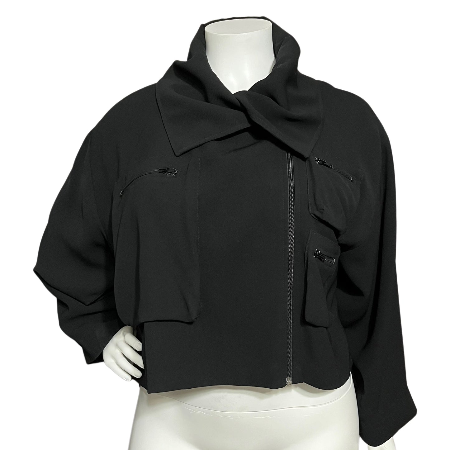 Ivan Grundahl Black Zipper Jacket Sz-1X/2X