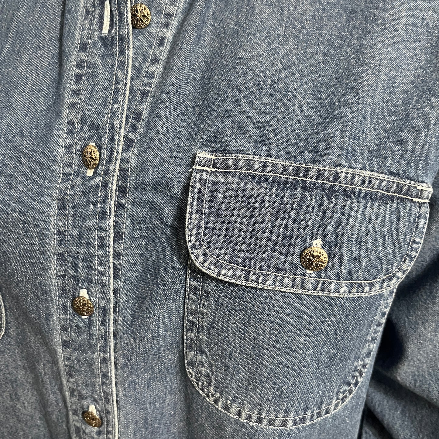 Tapemeasure 100% Cotton Allover Denim Shirt Sz-Medium