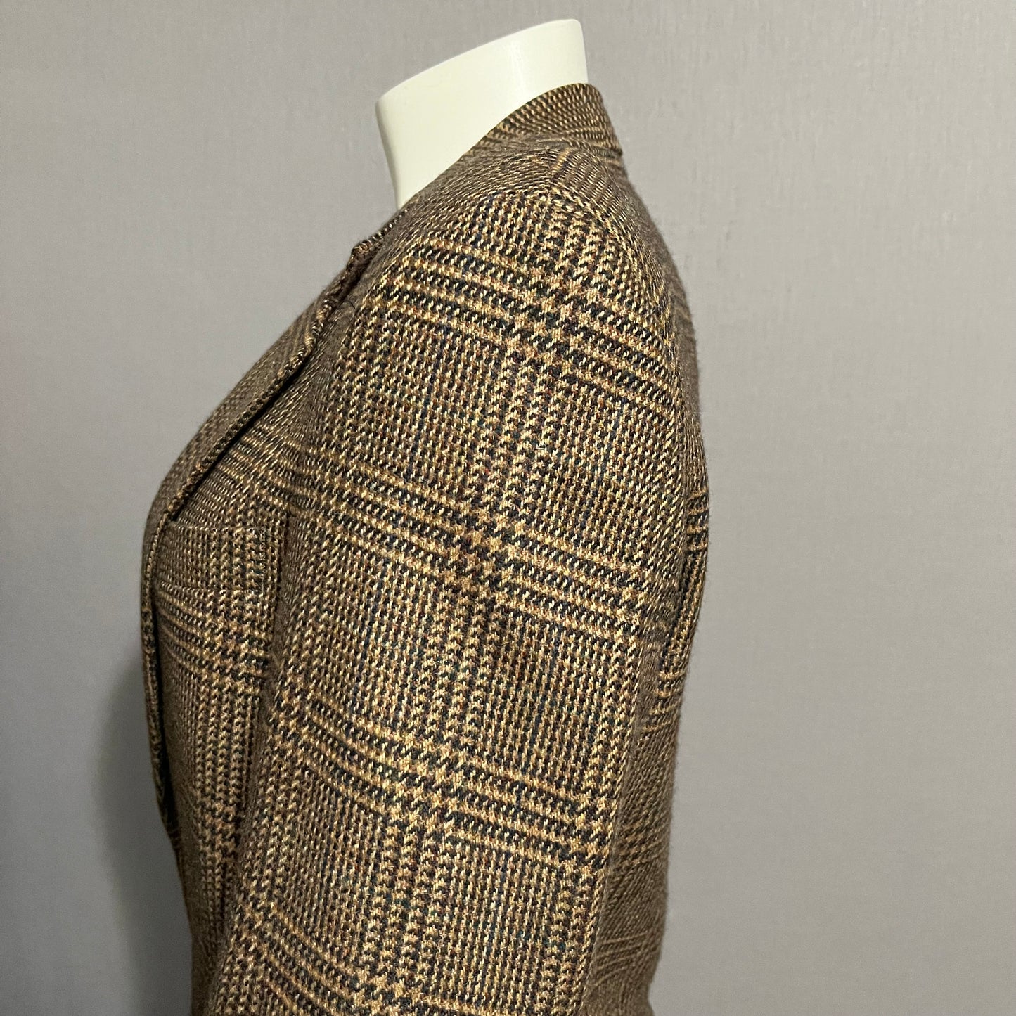 Vintage Burberry Dark Academia Wool Plaid Blazer