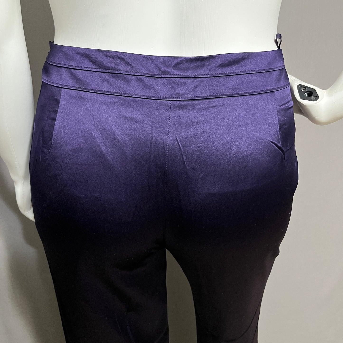 Talbots 100% Pure Silk Purple Dressy Pants Sz-14W