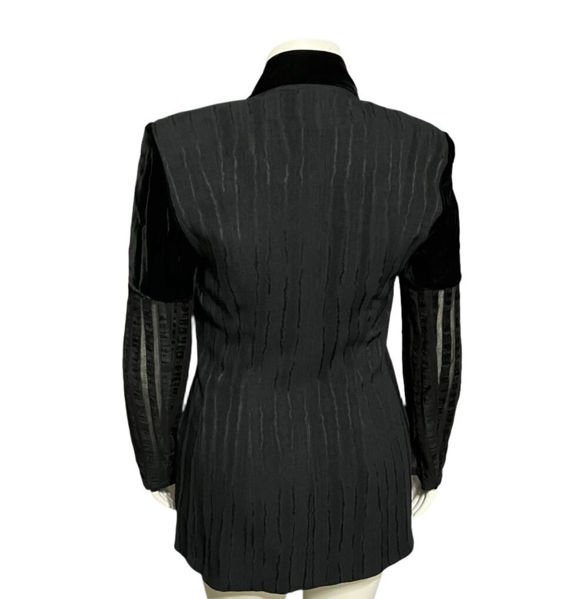 Amelia Toro Cinched Pinstriped Wool Linen Blazer Sz-10