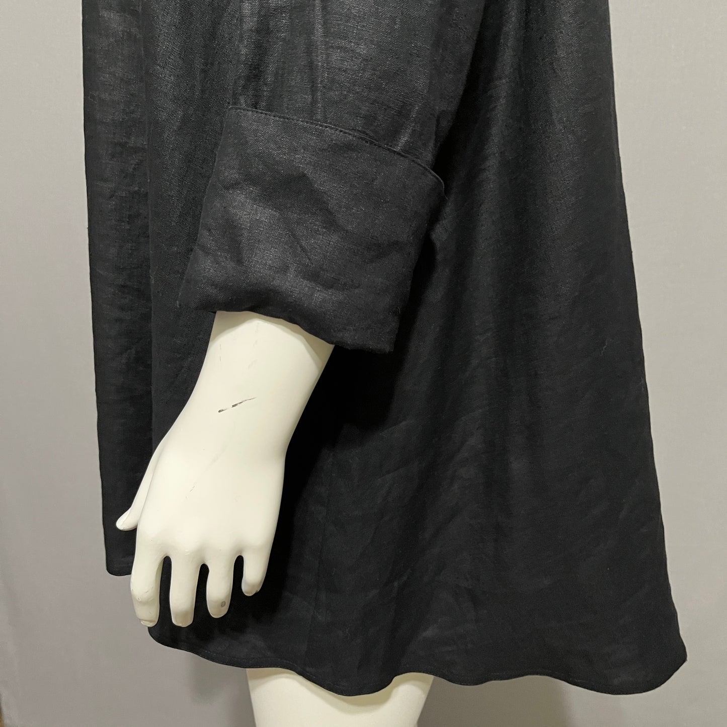 Courtney Washington Black 100% Linen Shirt Sz-XL