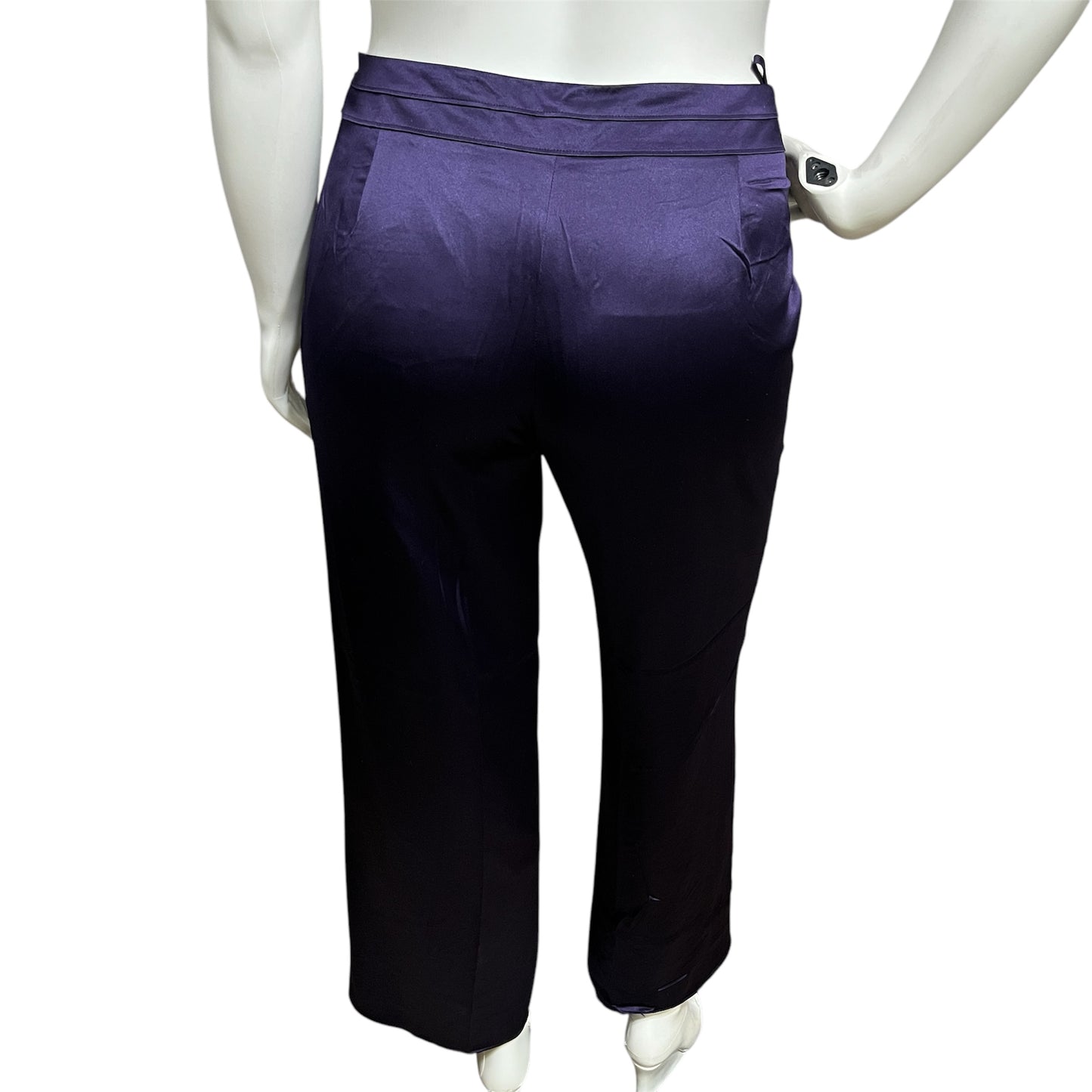 Talbots 100% Pure Silk Purple Dressy Pants Sz-14W