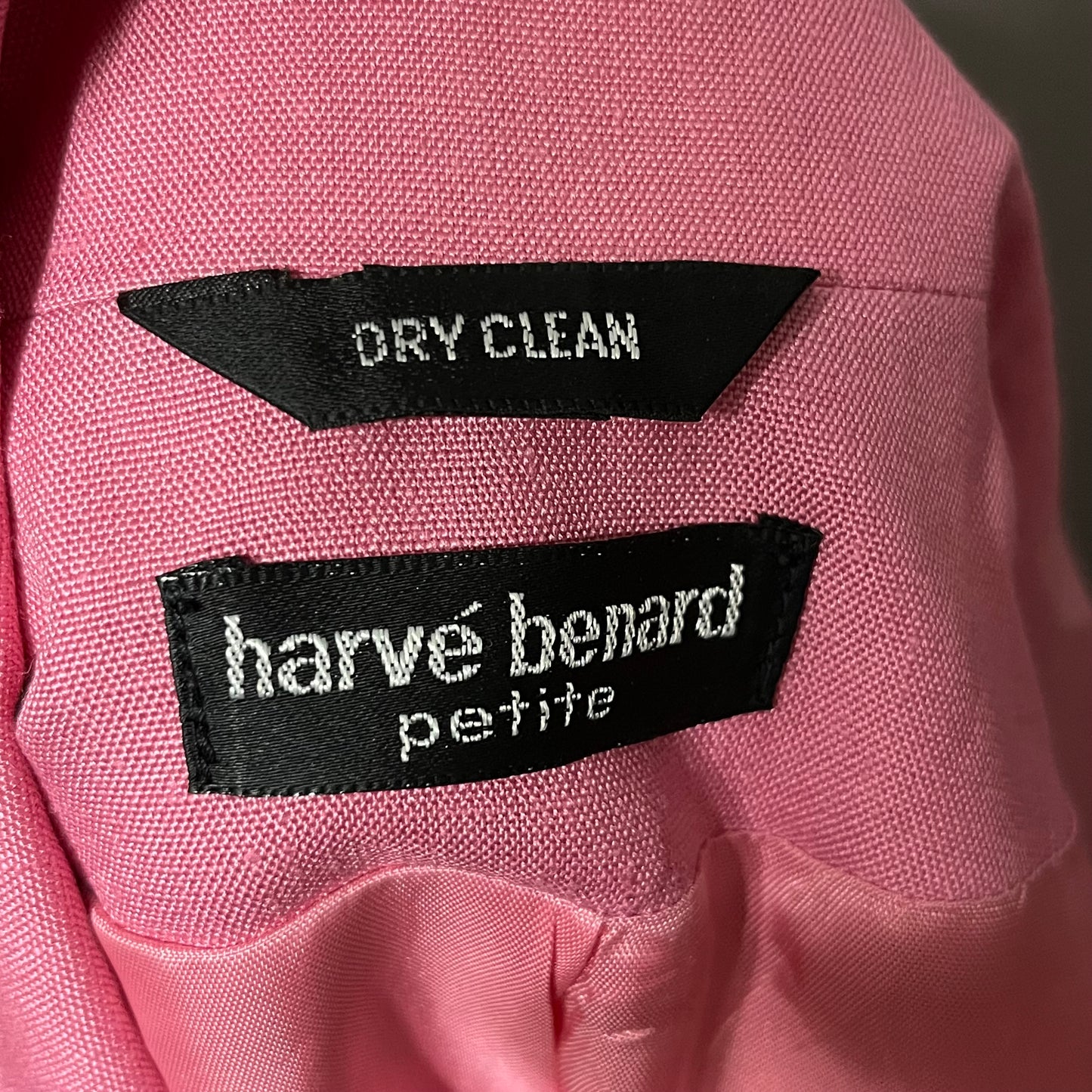 Harve Benard Light Pink 100% Viscose Double Breasted Cropped Jacket Sz-8 Petite
