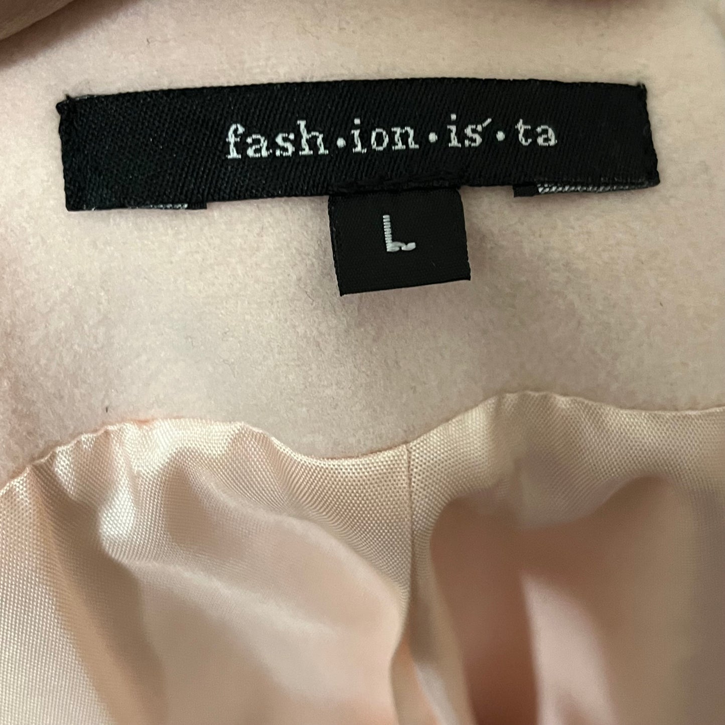 Vintage Fashionista Wool | Cashmere Blend Pink Pearl Blazer Sz-Large