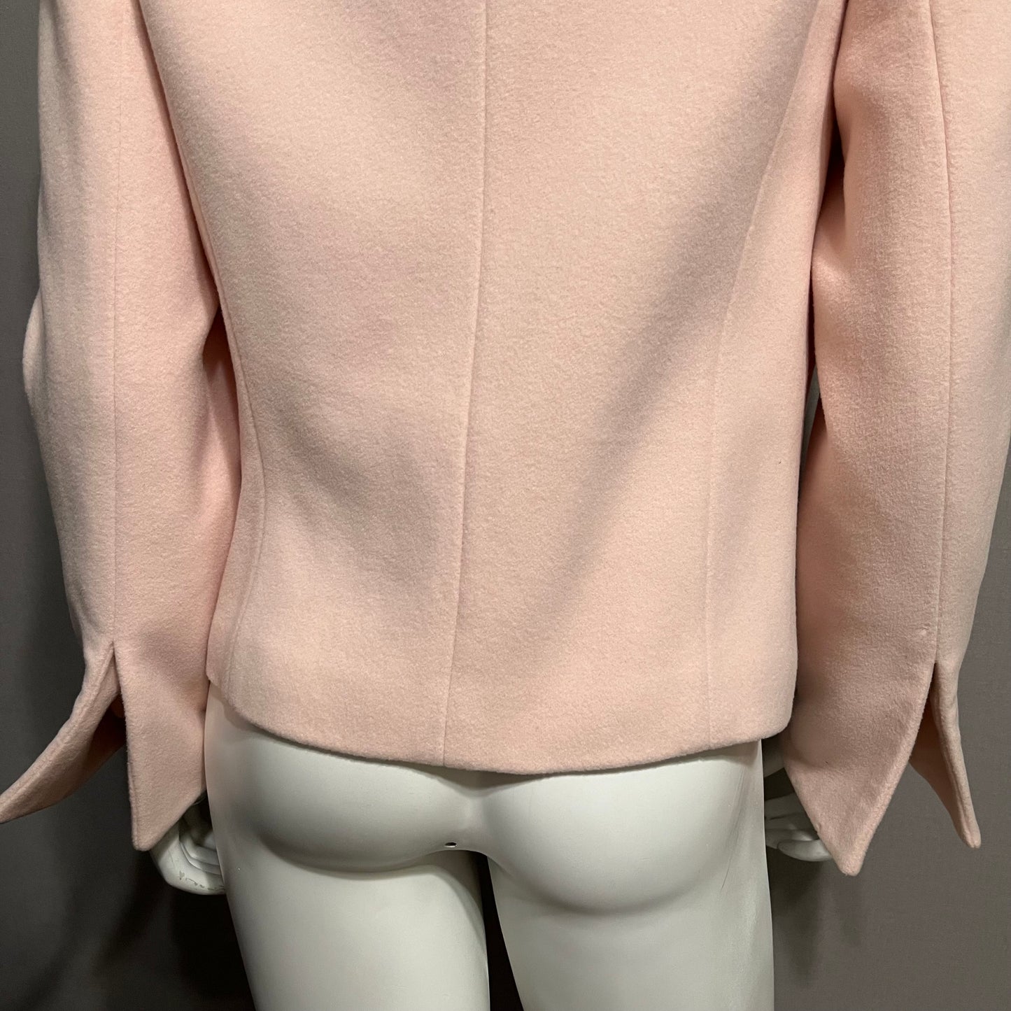 Vintage Fashionista Wool | Cashmere Blend Pink Pearl Blazer Sz-Large