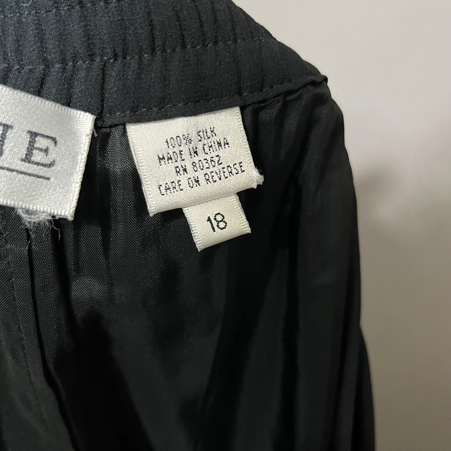Niteline Black Silk Wide Leg Flowy Pants Sz-18