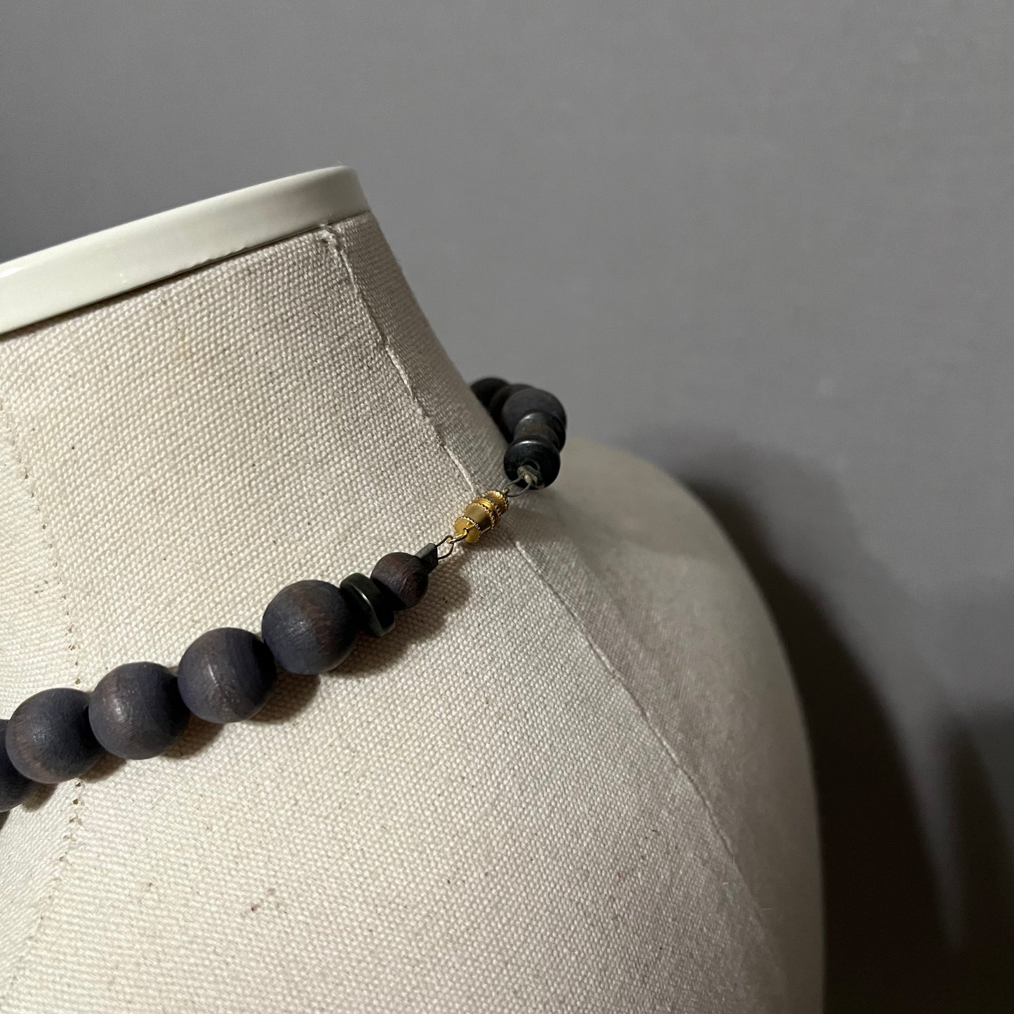 Gray & Ivory Unique 3 Statement Beaded Necklace