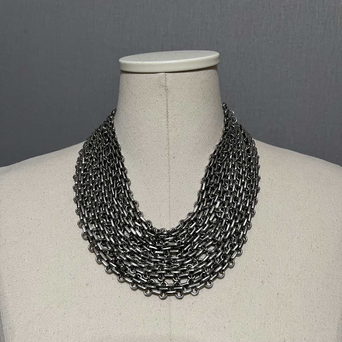 Silver Wide Chain Necklace