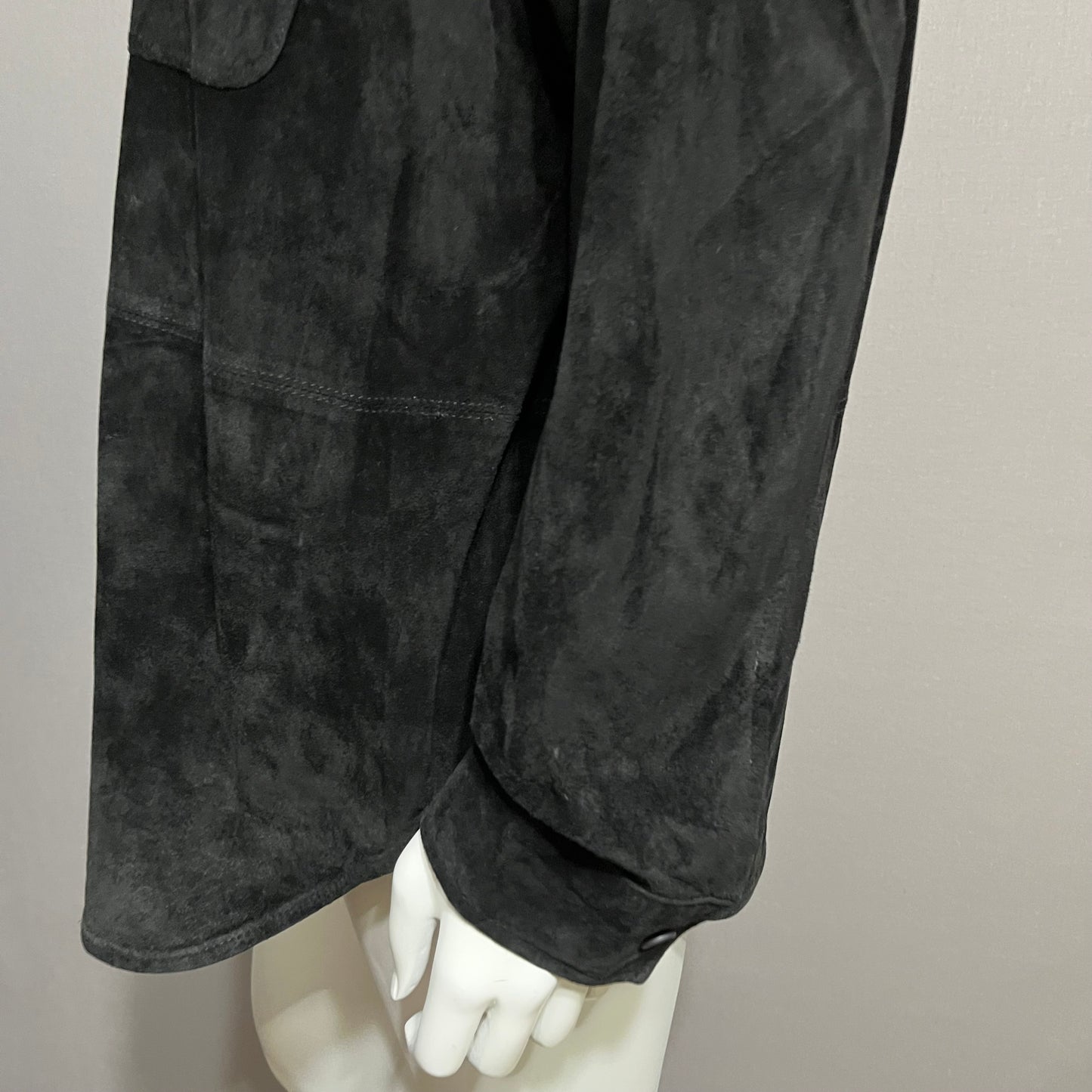 Jones New York Black Leather Suede Jacket Sz-2X