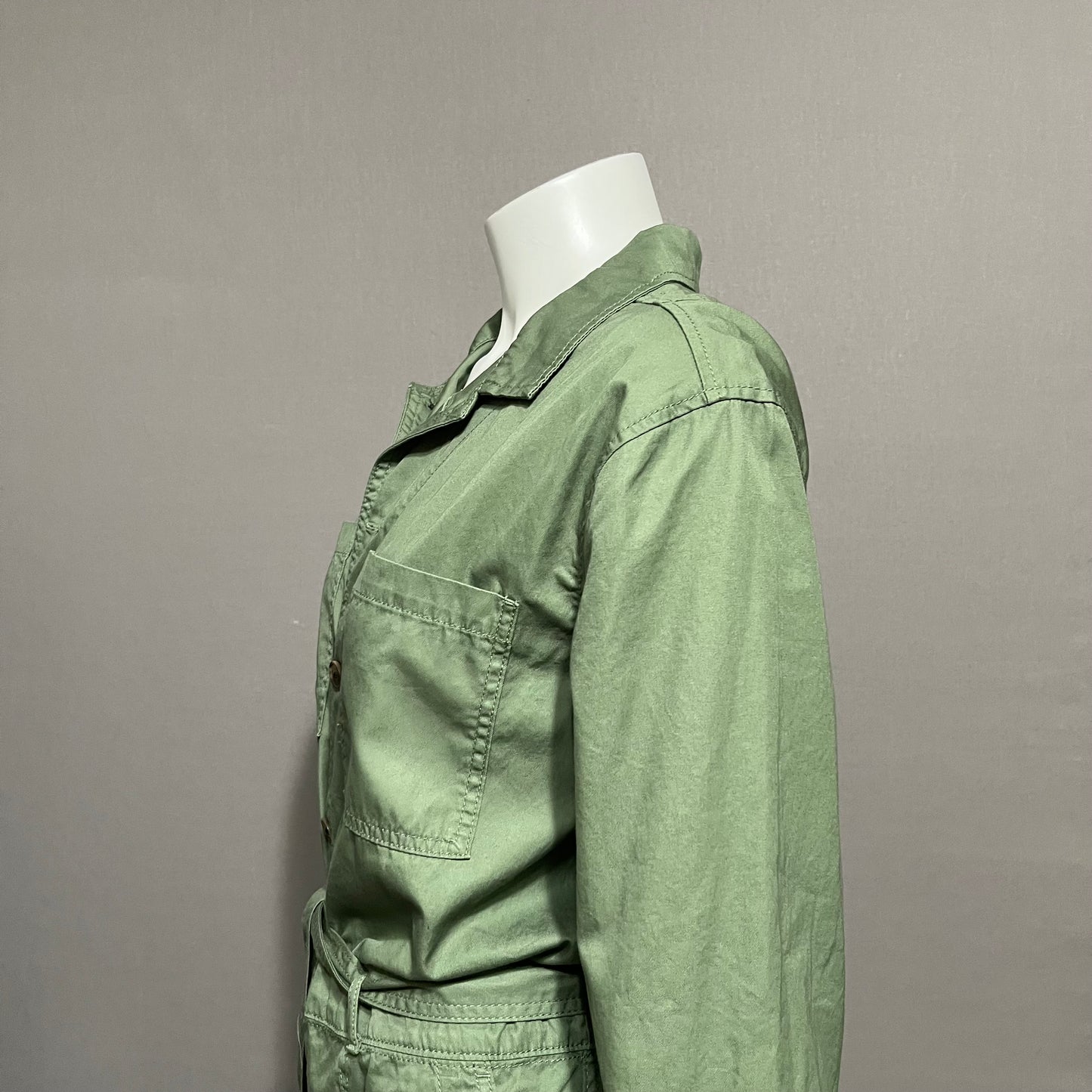 Gap Army Green Long Sleeve Romper Sz-12 Tall