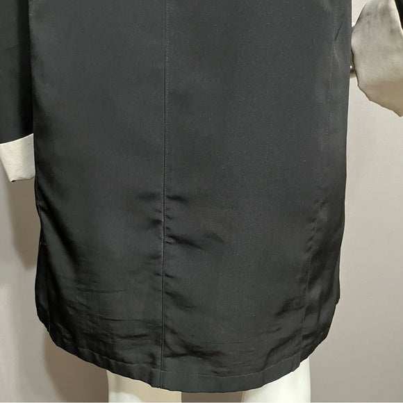 Fleet Street Black & Tan Rain Hooded Jacket Sz-XL