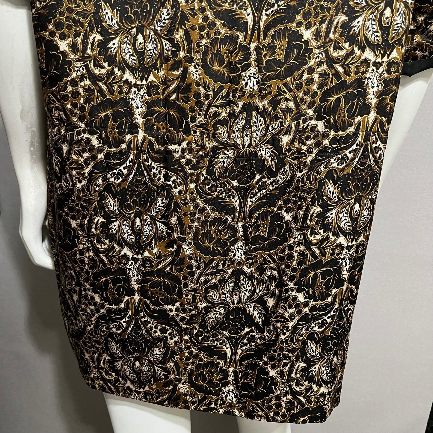 Vintage Austin Reed 100% Silk Brown | Black | Gold Floral Blazer Sz-10
