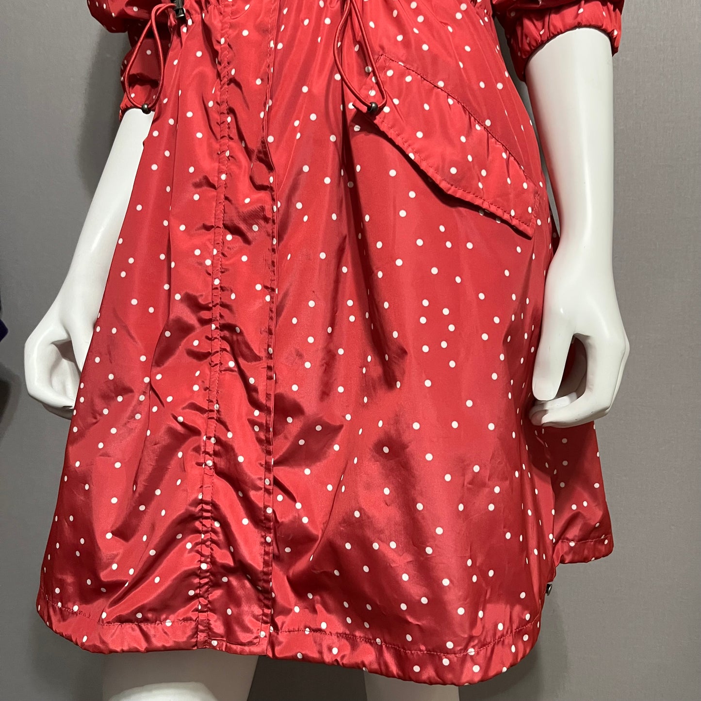 Torrid Red Polka Dot Nylon Rain Jacket Sz-0