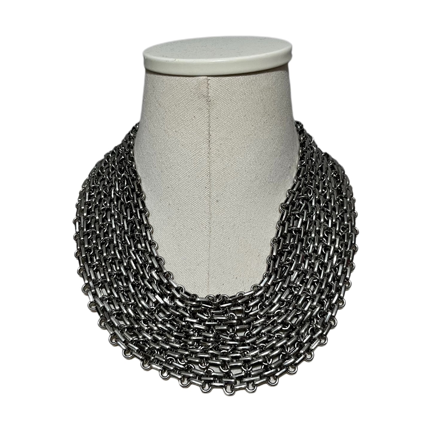 Silver Wide Chain Necklace