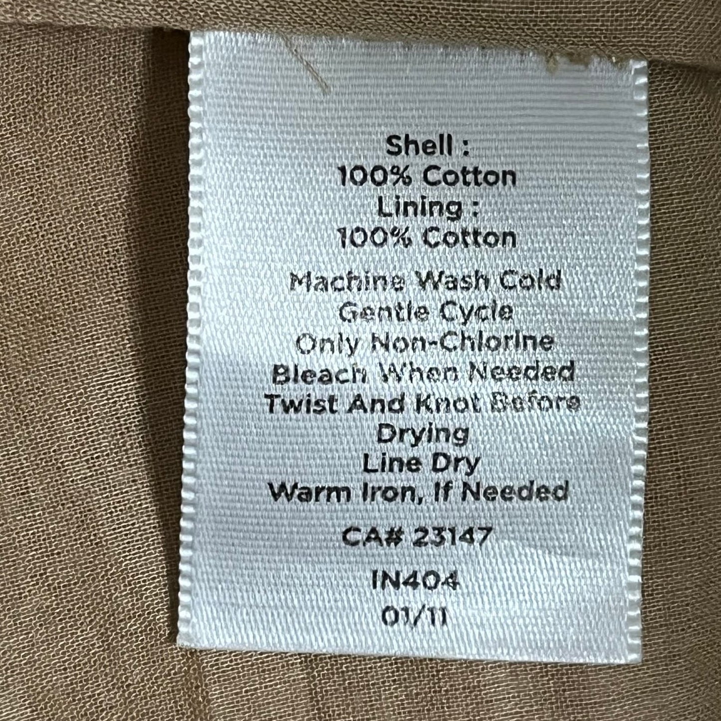 Talbots Camel Brown Sleeveless 100% Cotton Top Sz-2
