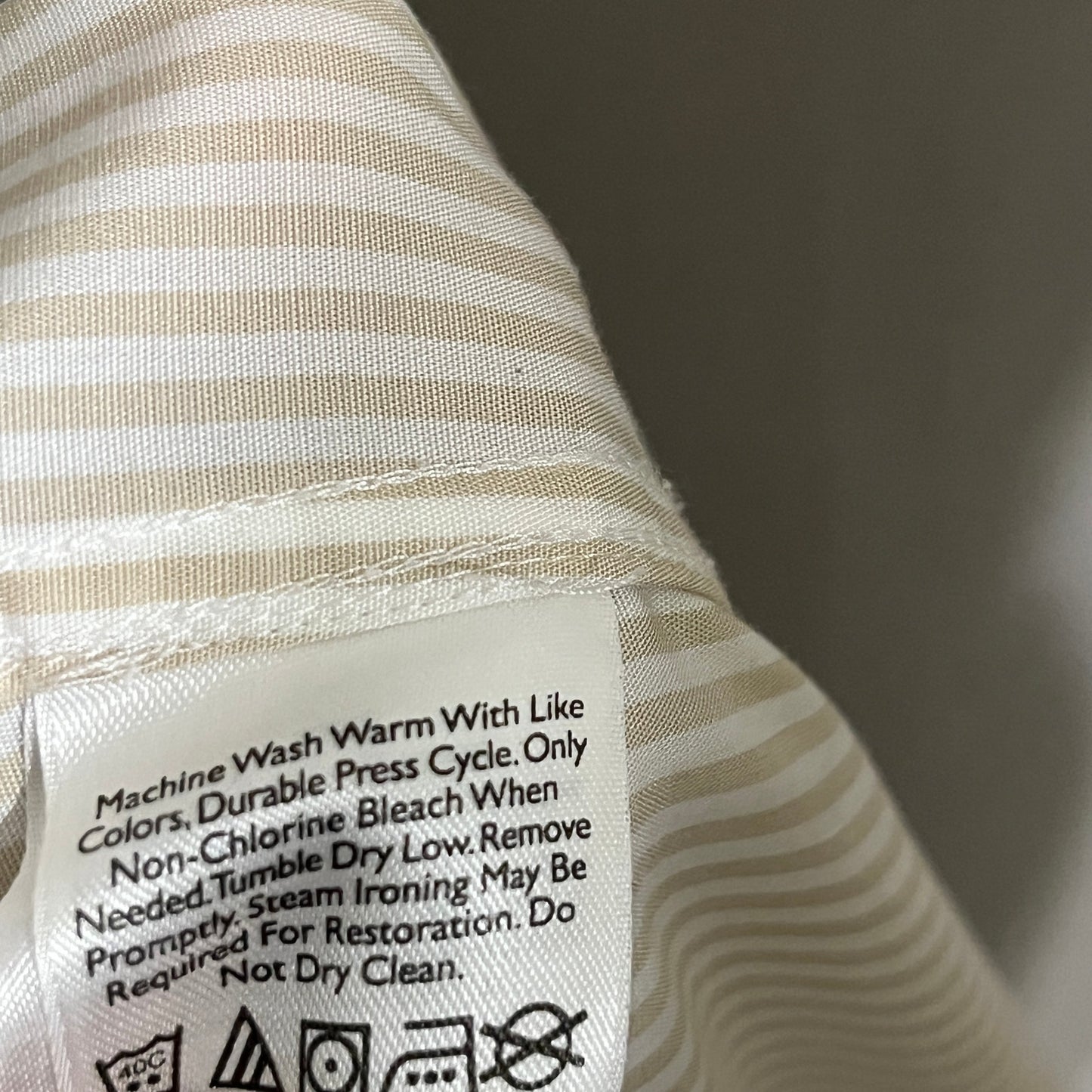 Eddie Bauer Striped Women’s Button Front Shirt 3/4 Sleeve Tan White Sz-XL
