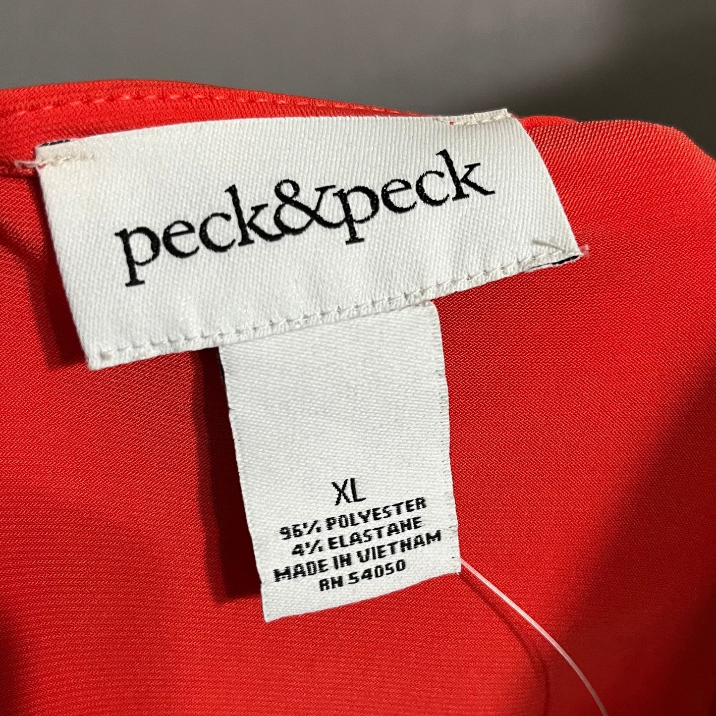 Peck & Peck Orange Cutout Sleeve Knit Casual Vacation Top Sz-XL