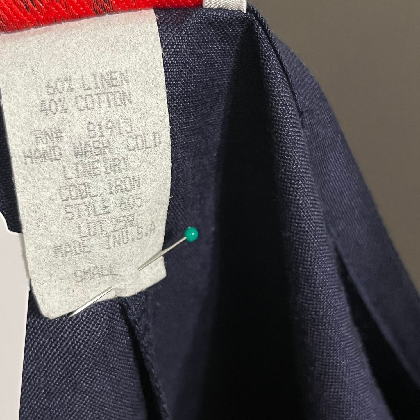 CH Signature Navy Linen Cotton Maxi Sleeveless Button Front Dress Sz-Small